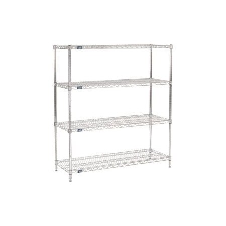 Global Equipment Nexel    Chrome Wire Shelving Starter - 54"W x 18"D x 54"H 18545C